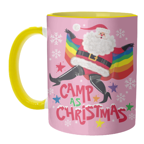 Camp As Christmas - Santa - unique mug by Claire Atwood