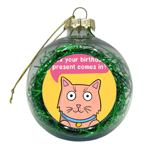 Can I Have The Box - xmas bauble by Drawn to Cats