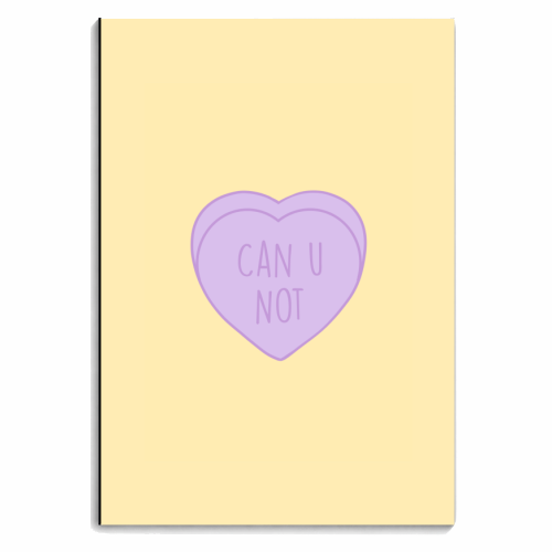CAN U NOT, Love Heart - personalised A4, A5, A6 notebook by Hollie Mills