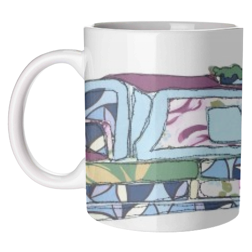 Canal Barge Applique Xmas bauble by Abbie Brace ART WOW