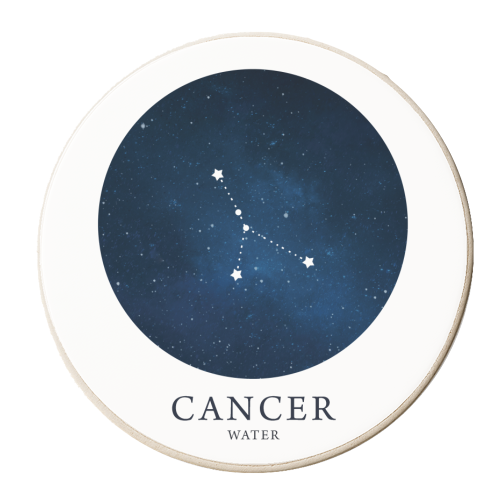 CANCER - personalised beer coaster by Paper Deep Design