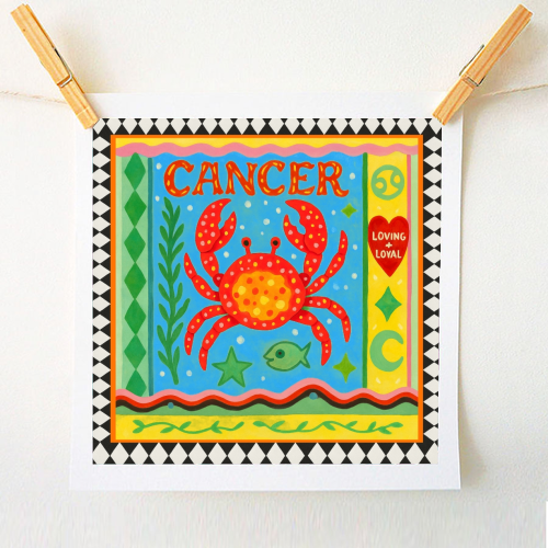 Cancer star sign - A1 - A4 art print by Wallace Elizabeth