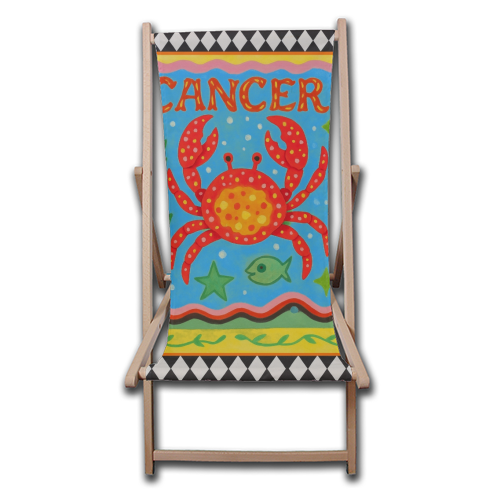 Cancer star sign - canvas deck chair by Wallace Elizabeth