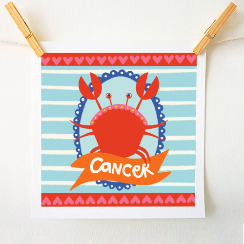 Cancer Star Sign Design - A1 - A4 art print by AbiGoLucky