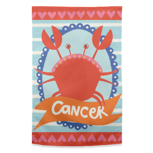 Cancer Star Sign Design - funny tea towel by AbiGoLucky
