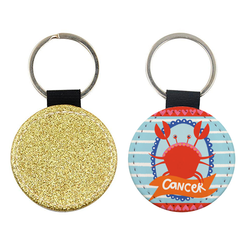 Cancer Star Sign Design - keyring by AbiGoLucky