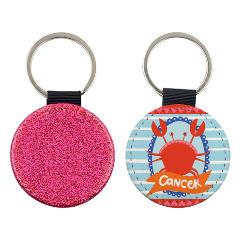 Cancer Star Sign Design - keyring by AbiGoLucky