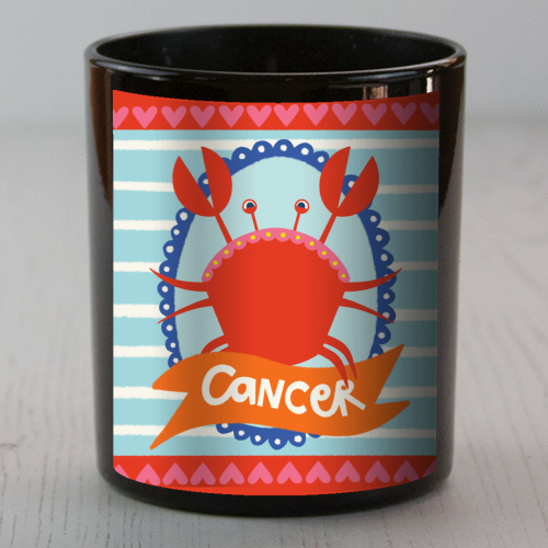 Cancer Star Sign Design - scented candle by AbiGoLucky
