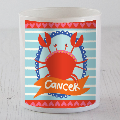 Cancer Star Sign Design - scented candle by AbiGoLucky