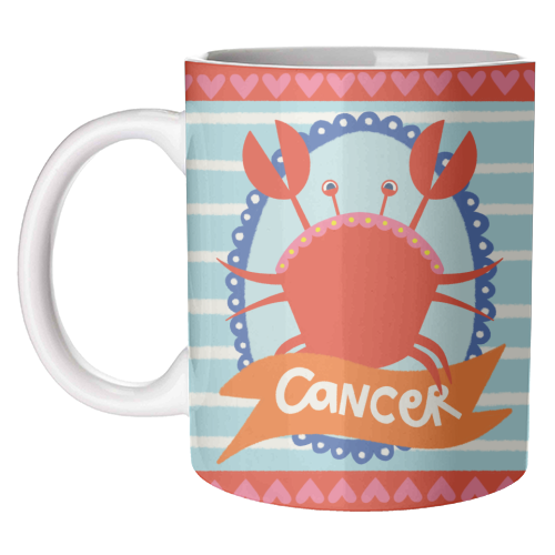 Cancer Star Sign Design - unique mug by AbiGoLucky