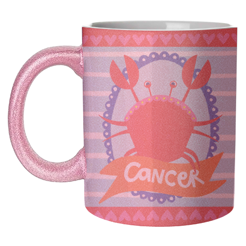 Cancer Star Sign Design - unique mug by AbiGoLucky