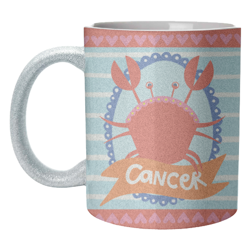 Cancer Star Sign Design - unique mug by AbiGoLucky