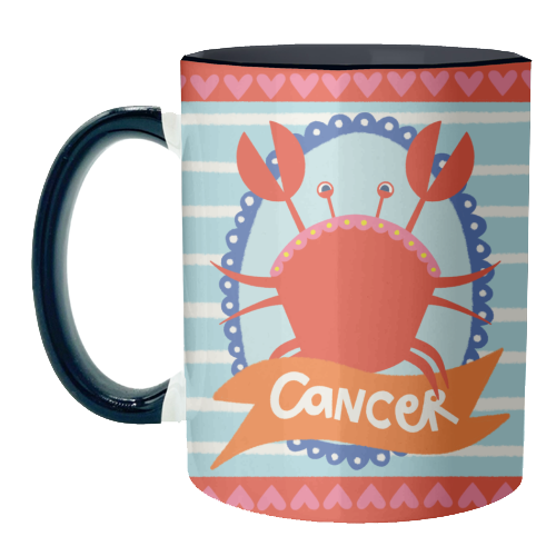 Cancer Star Sign Design - unique mug by AbiGoLucky