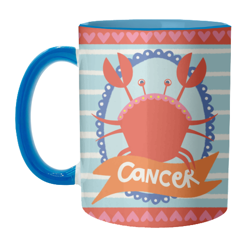 Cancer Star Sign Design - unique mug by AbiGoLucky