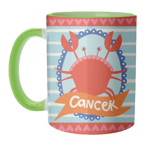 Cancer Star Sign Design - unique mug by AbiGoLucky