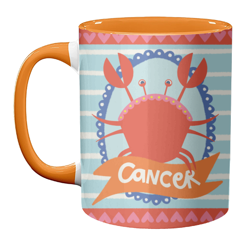 Cancer Star Sign Design - unique mug by AbiGoLucky