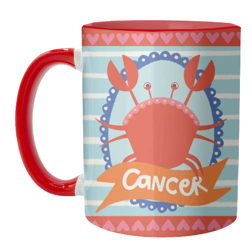 Cancer Star Sign Design - unique mug by AbiGoLucky