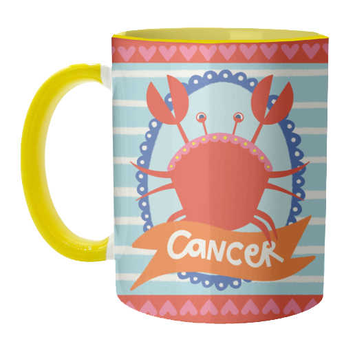 Cancer Star Sign Design - unique mug by AbiGoLucky