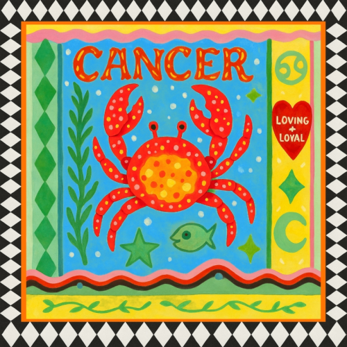 Cancer star sign - Die Cut Sticker by Wallace Elizabeth