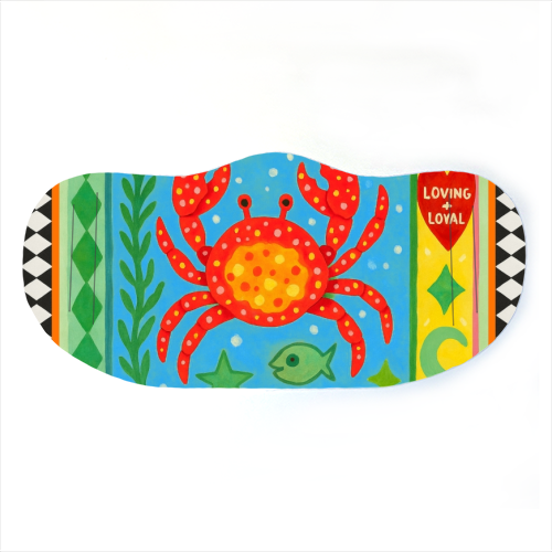 Cancer star sign - face cover mask by Wallace Elizabeth