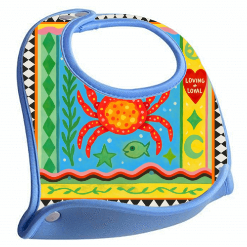 Cancer star sign - feeding bib by Wallace Elizabeth