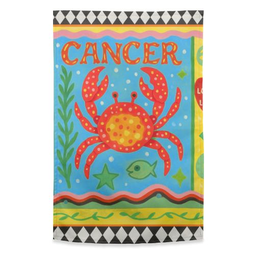 Cancer star sign - funny tea towel by Wallace Elizabeth