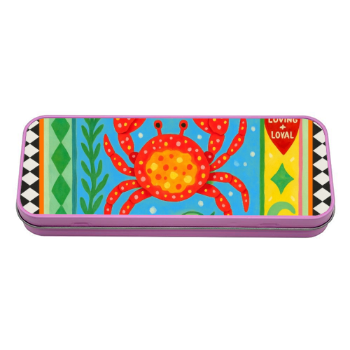 Cancer star sign - tin pencil case by Wallace Elizabeth