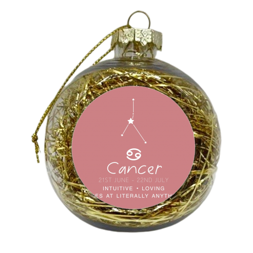 Cancer traits print - xmas bauble by The Girl Next Draw
