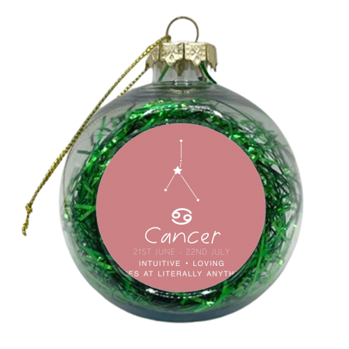 Cancer traits print - xmas bauble by The Girl Next Draw