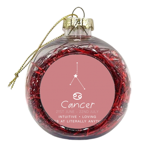 Cancer traits print - xmas bauble by The Girl Next Draw