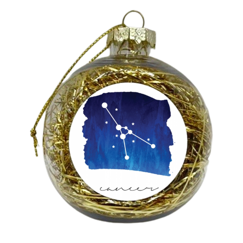 Cancer Zodiac Constellation - xmas bauble by Toni Scott