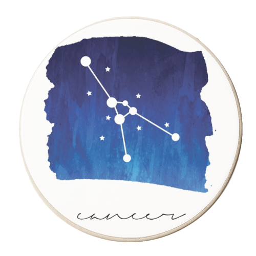 Cancer Zodiac Constellation - personalised beer coaster by Toni Scott