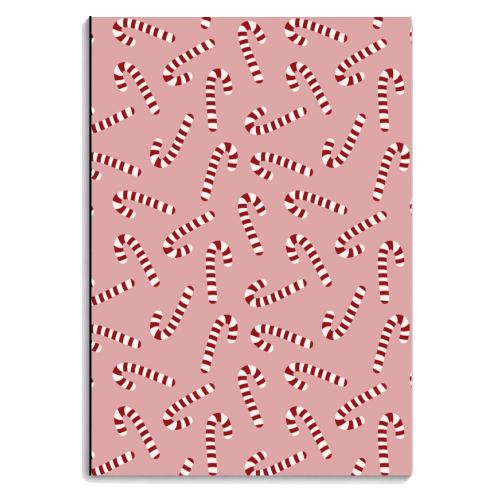 Candy cane lane print - personalised A4, A5, A6 notebook by The Girl Next Draw