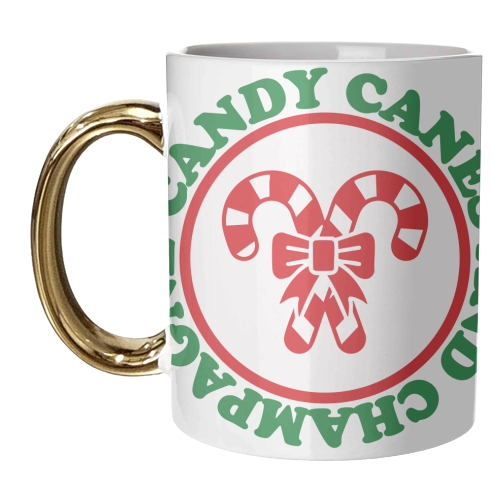 Candy Canes and Champange - unique mug by AbiGoLucky
