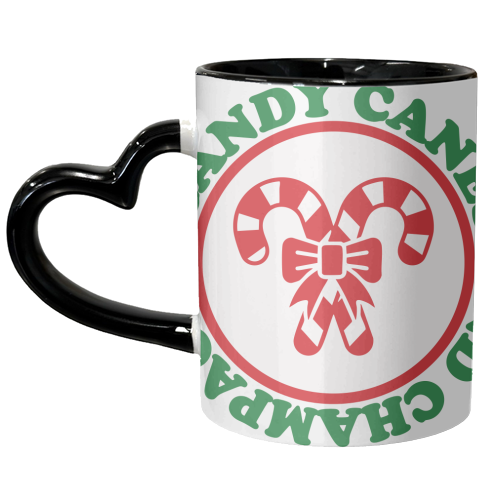 Candy Canes and Champange - unique mug by AbiGoLucky