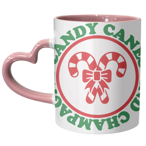 Candy Canes and Champange - unique mug by AbiGoLucky