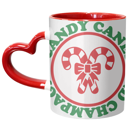 Candy Canes and Champange - unique mug by AbiGoLucky