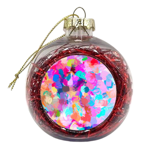 Candy Shop | Abstract Modern Bohemian Eclectic Colorful Painting | Pop of color Contemporary - xmas bauble by Uma Prabhakar Gokhale