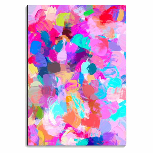 Candy Shop | Abstract Modern Bohemian Eclectic Colorful Painting | Pop of color Contemporary - personalised A4, A5, A6 notebook by Uma Prabhakar Gokhale