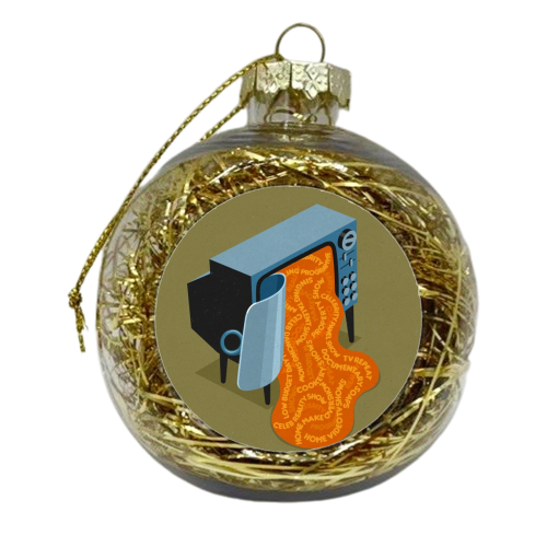 canned tv - xmas bauble by John Holcroft