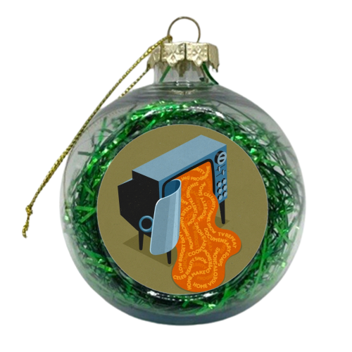 canned tv - xmas bauble by John Holcroft