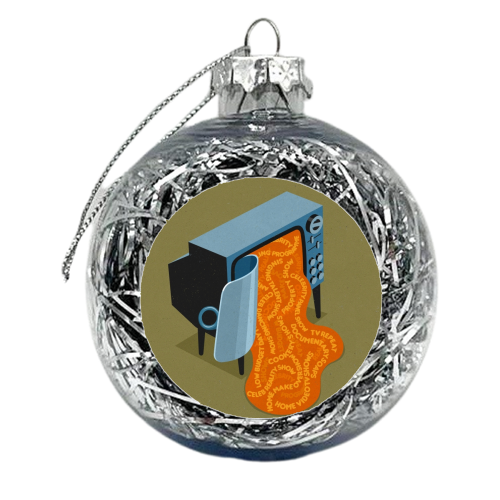 canned tv - xmas bauble by John Holcroft