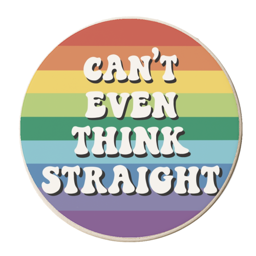 Can't even think straight- new version - personalised beer coaster by Giddy Kipper