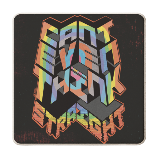 Can't even think straight - personalised beer coaster by ARTECCO