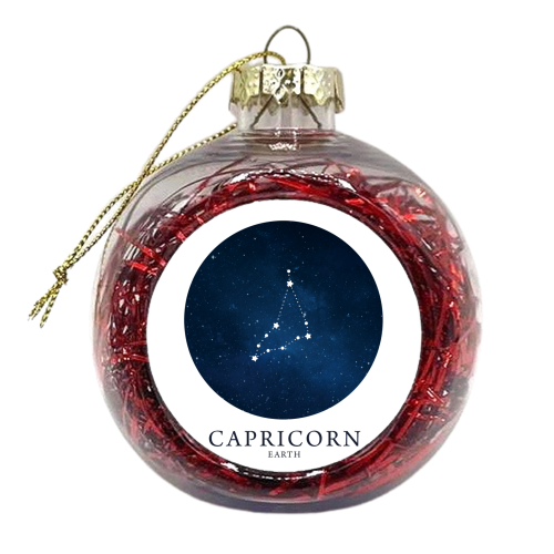 CAPRICORN - xmas bauble by Paper Deep Design