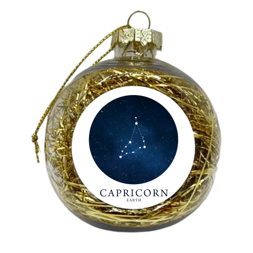 CAPRICORN - xmas bauble by Paper Deep Design