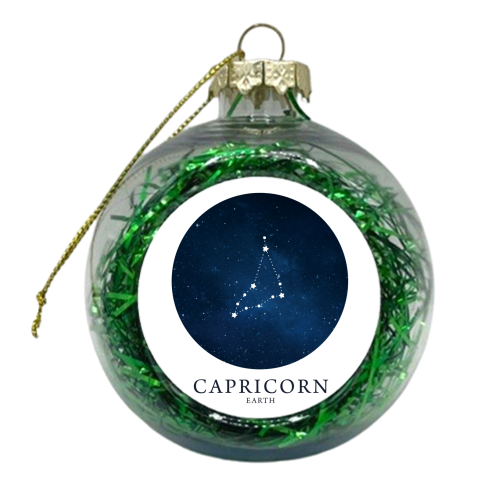 CAPRICORN - xmas bauble by Paper Deep Design