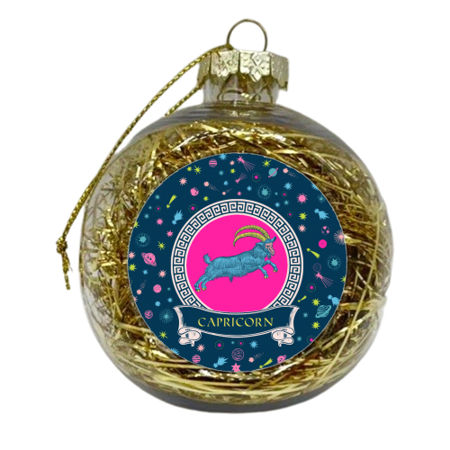 Capricorn - xmas bauble by Wallace Elizabeth