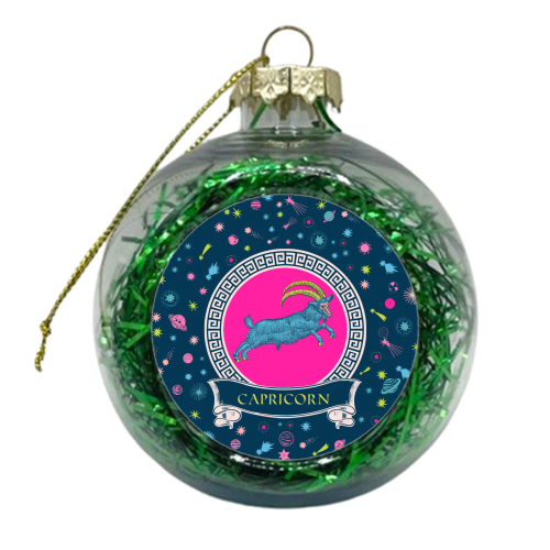 Capricorn - xmas bauble by Wallace Elizabeth