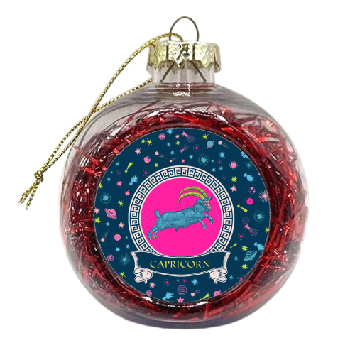 Capricorn - xmas bauble by Wallace Elizabeth